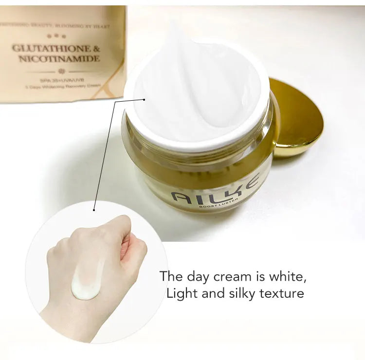 AILKE Glutathione Lightening Facial Cream – Brightening, Hydrating & Moisturizing Skincare Set