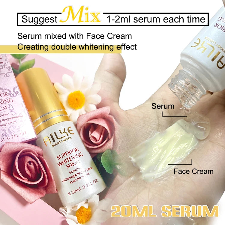AILKE Glutathione Lightening Facial Cream – Brightening, Hydrating & Moisturizing Skincare Set