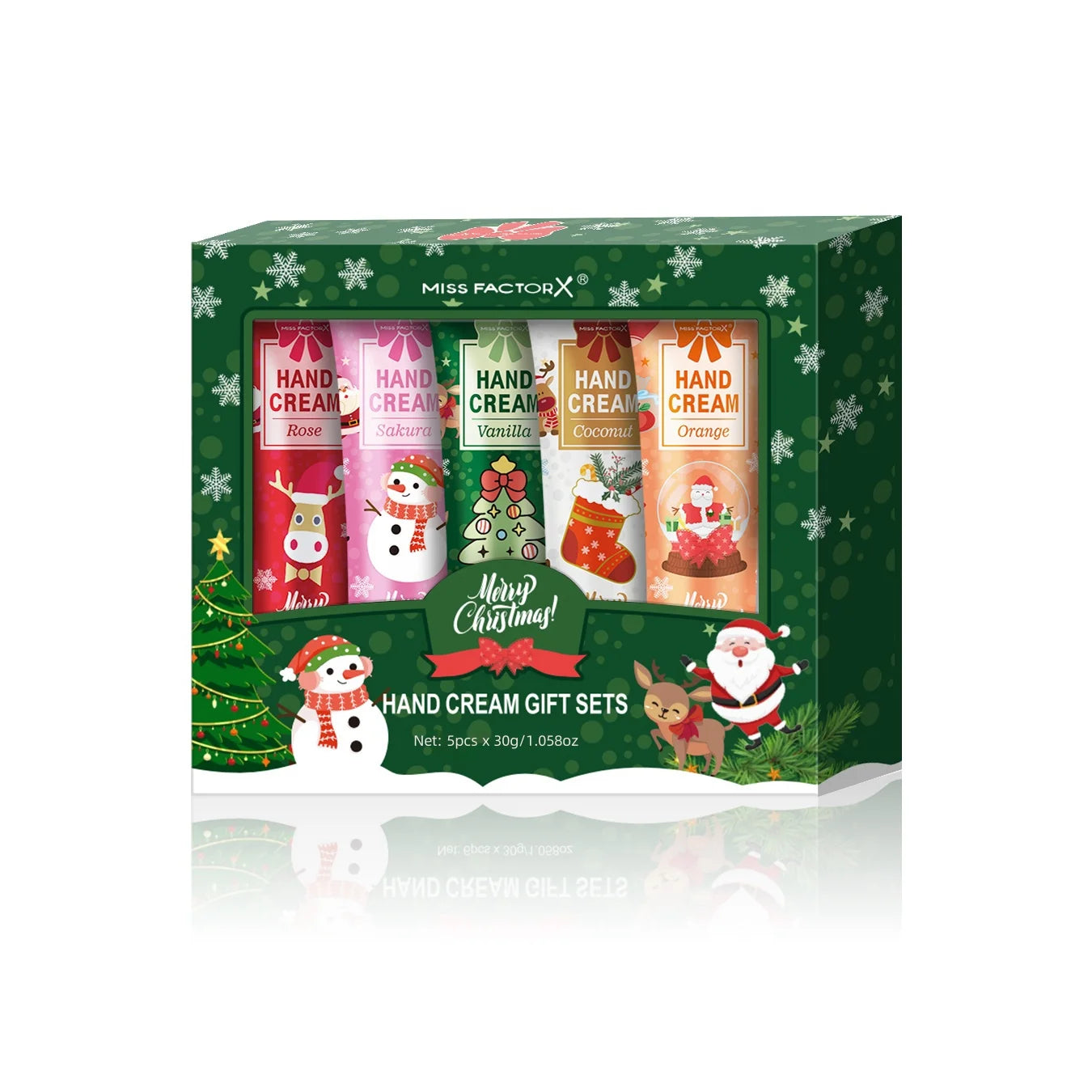 Christmas Gift Hand Cream Set (5pcs, 30g Each) – Travel Size Moisturizer for Women