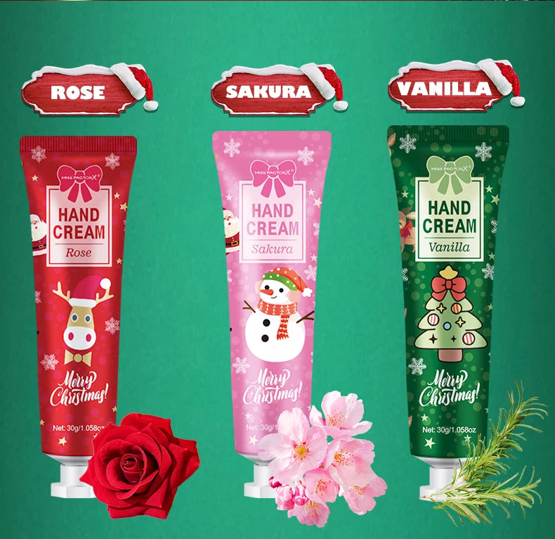 Christmas Gift Hand Cream Set (5pcs, 30g Each) – Travel Size Moisturizer for Women