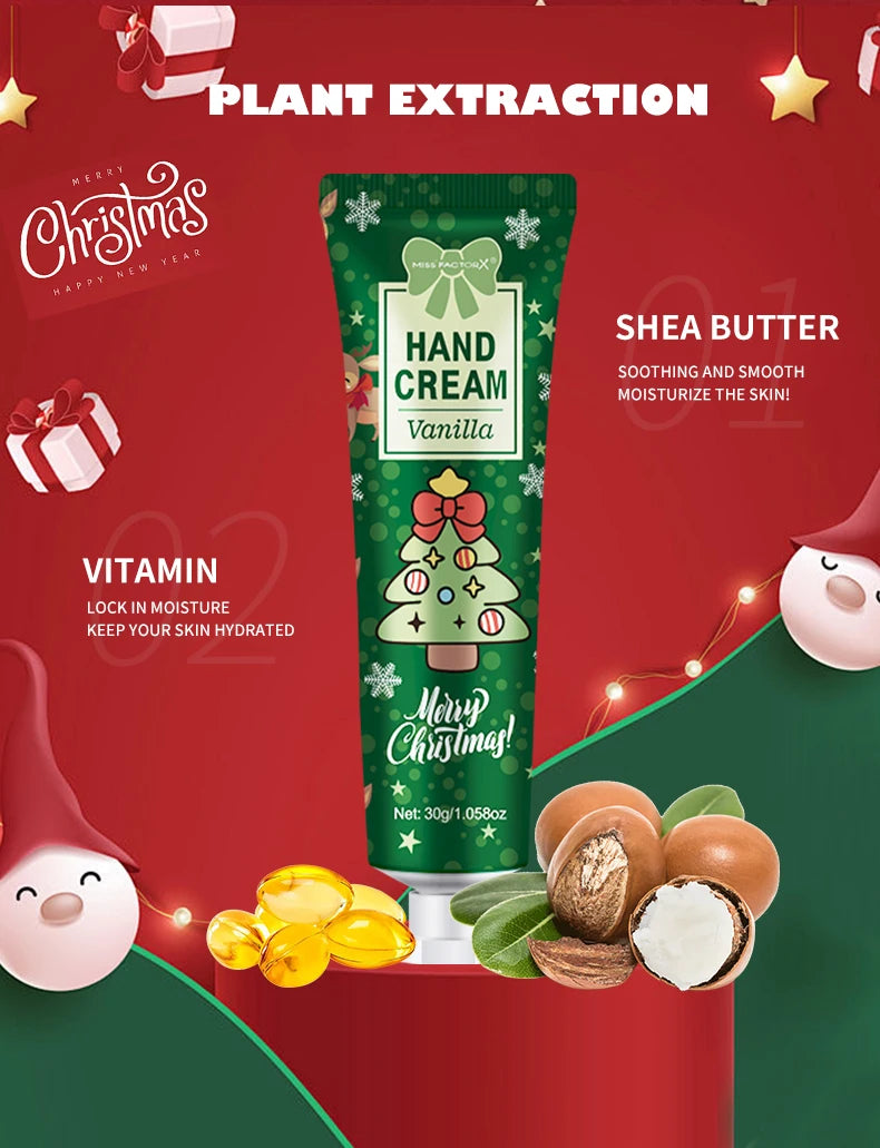 Christmas Gift Hand Cream Set (5pcs, 30g Each) – Travel Size Moisturizer for Women
