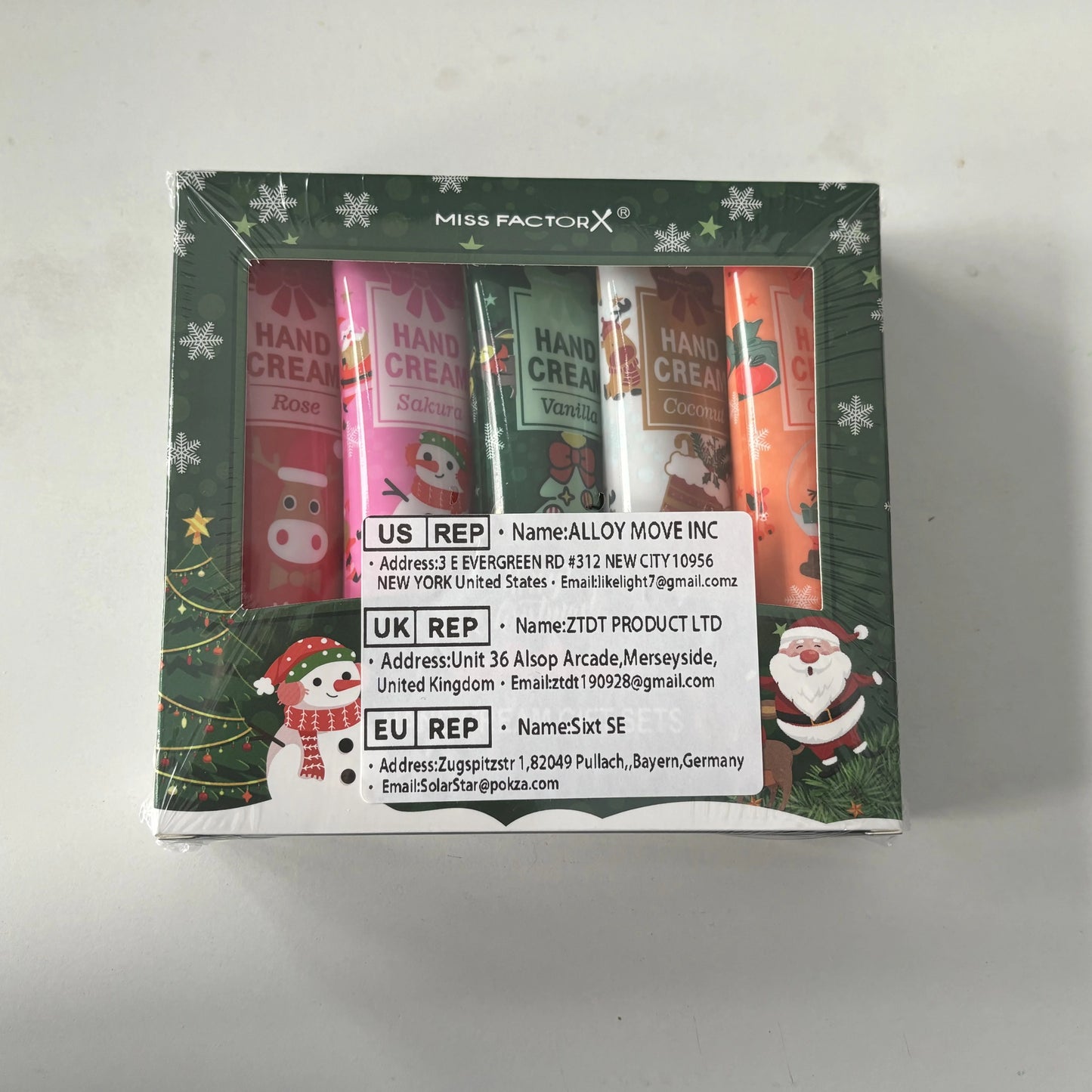 Christmas Gift Hand Cream Set (5pcs, 30g Each) – Travel Size Moisturizer for Women