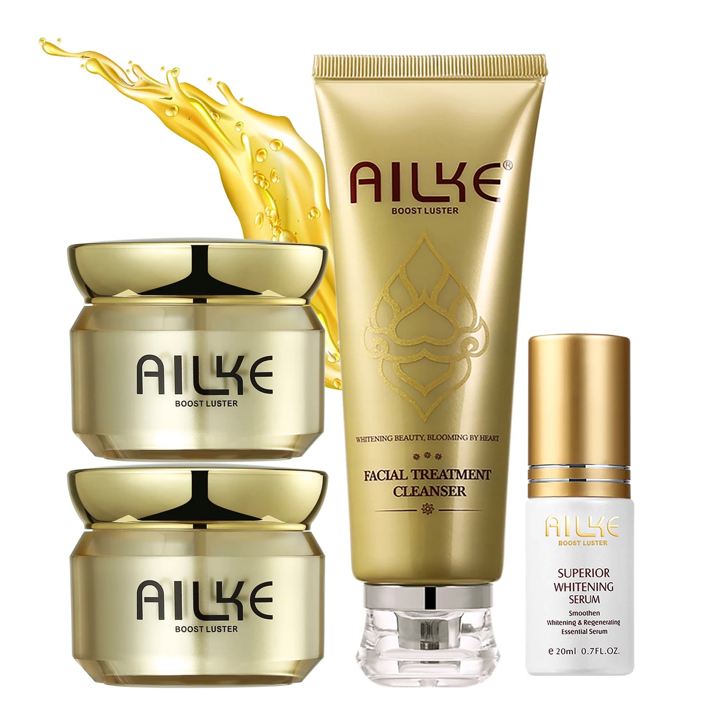 AILKE Glutathione Lightening Facial Cream – Brightening, Hydrating & Moisturizing Skincare Set