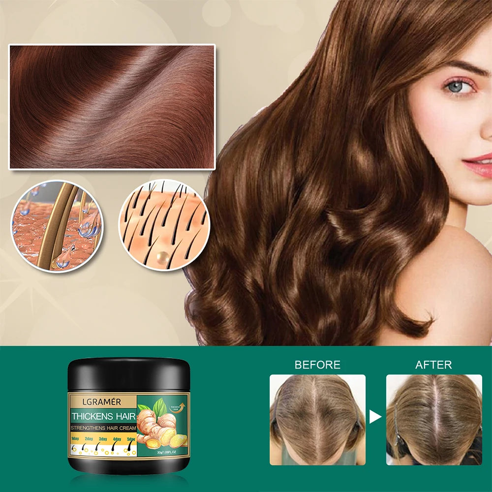 Ginger Hair Growth Cream – Alopecia Regrowth & Anti Hair Loss Treatment for Thicker, Stronger Hair